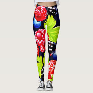 Colorful Berry Medley Design Leggings