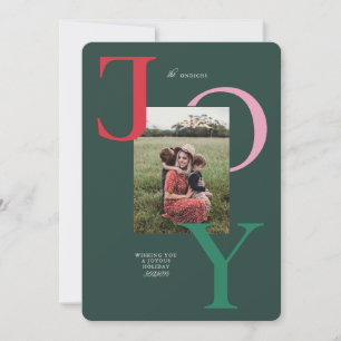 Colorful Big Joy Christmas Card