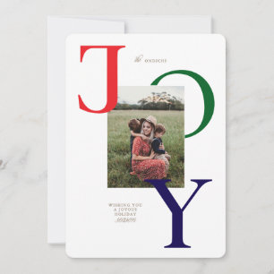 Colorful Big Joy Christmas Card