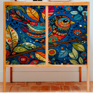 Colorful Bird Decoupage Tissue Paper