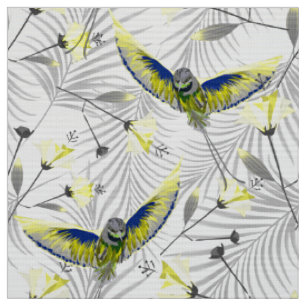 Colorful bird of Paradise stylish Fabric