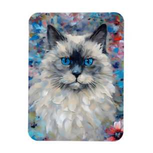 Colorful Birman Cat Magnet