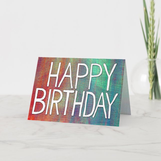 Colorful Birthday (Customizable) Card (Front)