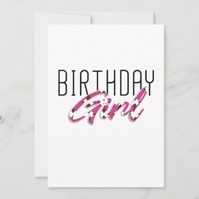 colorful Birthday girl Save The Date (Front)