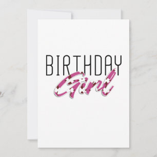 colorful Birthday girl Save The Date