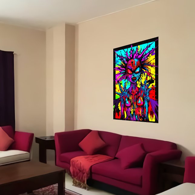 Colorful bizarre demon portrait | AI Art Poster (Creator Uploaded)