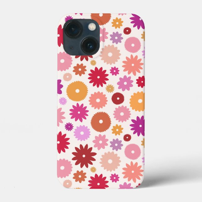 Colorful Blooms Pattern Case-Mate iPhone Case (Back)