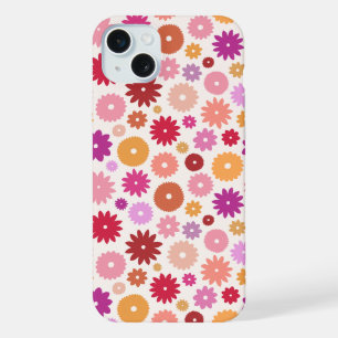 Colorful Blooms Repeat Pattern iPhone 15 Plus Case