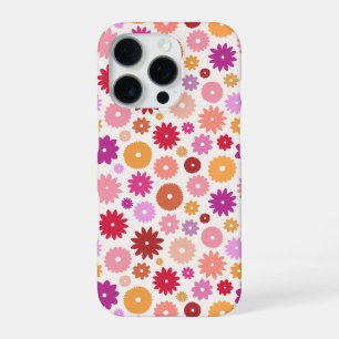 Colorful Blooms Repeat Pattern iPhone 16 Pro Case