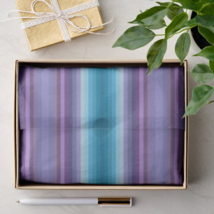 Colorful Blue Purple Fashion Show Inspired Stripes Tissue Paper