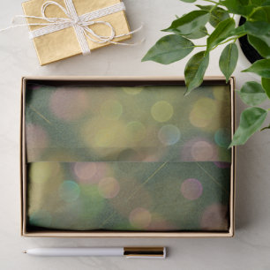 Colorful Blue Yellow Pink and Green Bokeh Birthday Tissue Paper
