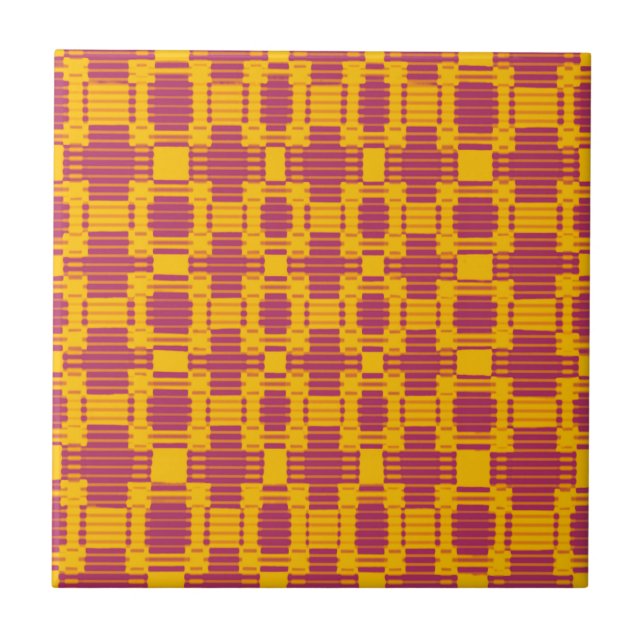 Colorful blurred checker pattern tile (Front)