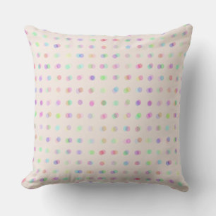 colorful blurred polka dots cushion