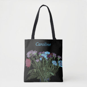 Colorful Boho Pretty Spring Flowers For Her Tote Bag