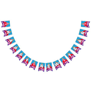 Colorful Bold Happy New Year Party Banner 