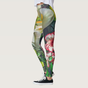 Colorful bouquet with lily leggings