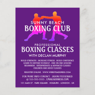 Colorful Boxing Match, Boxing Class Advert Flyer