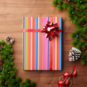 Colorful Bright Modern Christmas  Wrapping Paper