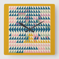 Colorful Brights Painted Geometric Shapes in Teal