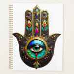 Colorful Brown Gold Hamsa Rainbow Color Third Eye Planner<br><div class="desc">You are viewing The Lee Hiller Photography Art and Designs Collection of Home and Office Decor,  Apparel,  Gifts and Collectibles. The Designs include Lee Hiller Photography and Mixed Media Digital Art Collection http://LeeHiller.com</div>