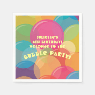 Colorful Bubble Birthday Paper Napkin