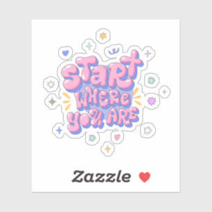 Colorful Bubble Letter Quote
