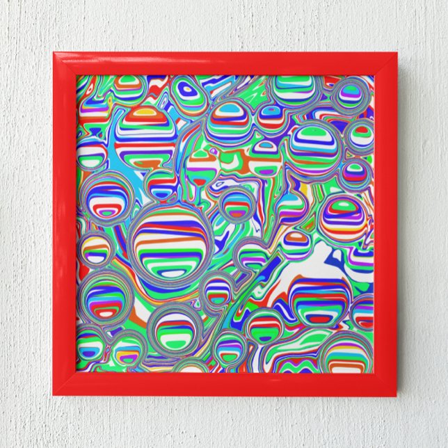 Colorful Bubbles Abstract Digital Art   Poster (Creator Uploaded)