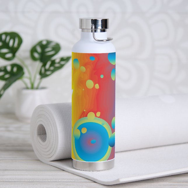 COLORFUL BUBBLES WATER BOTTLE (Yoga (Rotated))