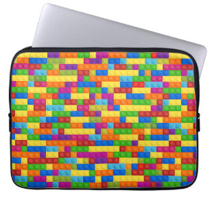 Colorful Building Block Pattern Laptop Sleeve