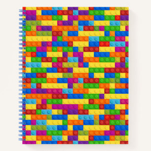 Colorful Building Block Pattern Notebook