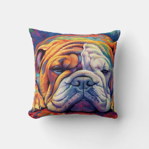 Colorful Bulldog sleeping Cushion