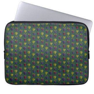 Colorful bunches of grapes laptop sleeve