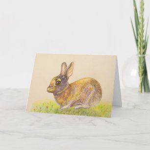 Colorful bunny holiday card