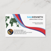 Colorful Business Wave Global International