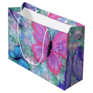 Colorful Butterflies Flying - Joy Large Gift Bag