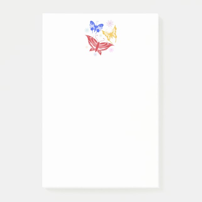 COLORFUL BUTTERFLIES POST-IT NOTES (Front)