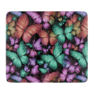 Colorful Butterflies Print Cutting Board