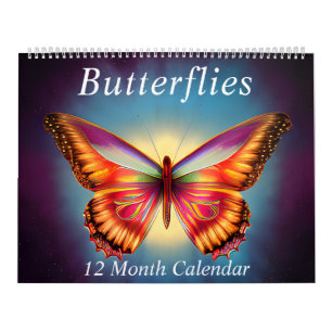 Colorful Butterflies Radiant Butterfly Magic Calendar
