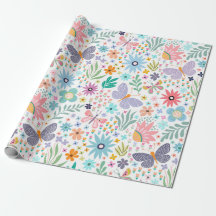 Colorful Butterflies Wrapping Paper
