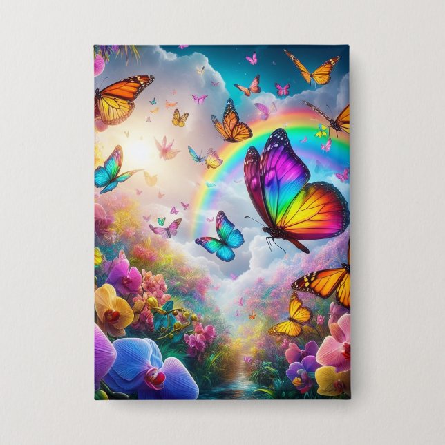 Colorful Butterfly and Rainbow  (Front)
