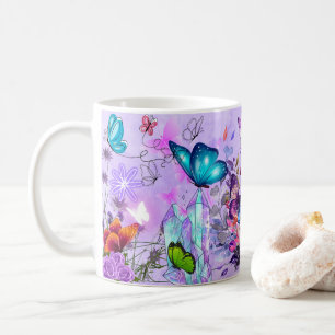 Colorful Butterfly Art with Vibrant Wing nature Coffee Mug