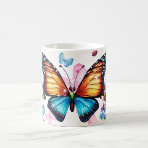 Colorful Butterfly Art with Vibrant Wing nature Coffee Mug