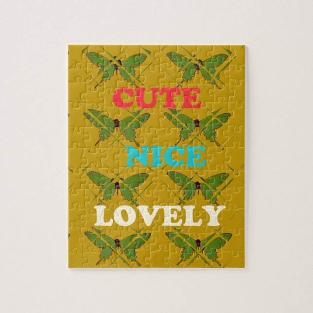 Colorful Butterfly Décor: Cute, Nice, and Lovely. Jigsaw Puzzle (Vertical)