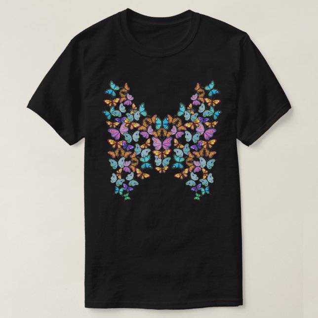 Colorful Butterfly Entomology Insect  Butterflies  T-Shirt (Design Front)