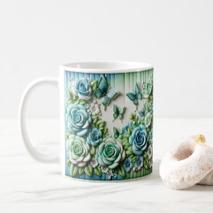 Colorful Butterfly Floral Art 3D Vibrant Spring G Coffee Mug