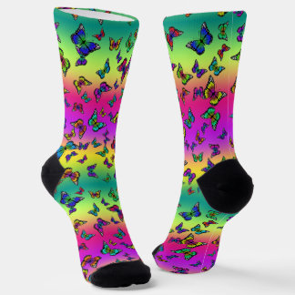 Colorful Butterfly Socks