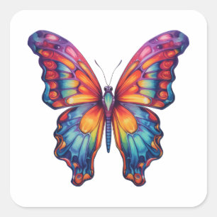 Colorful Butterfly  Square Sticker