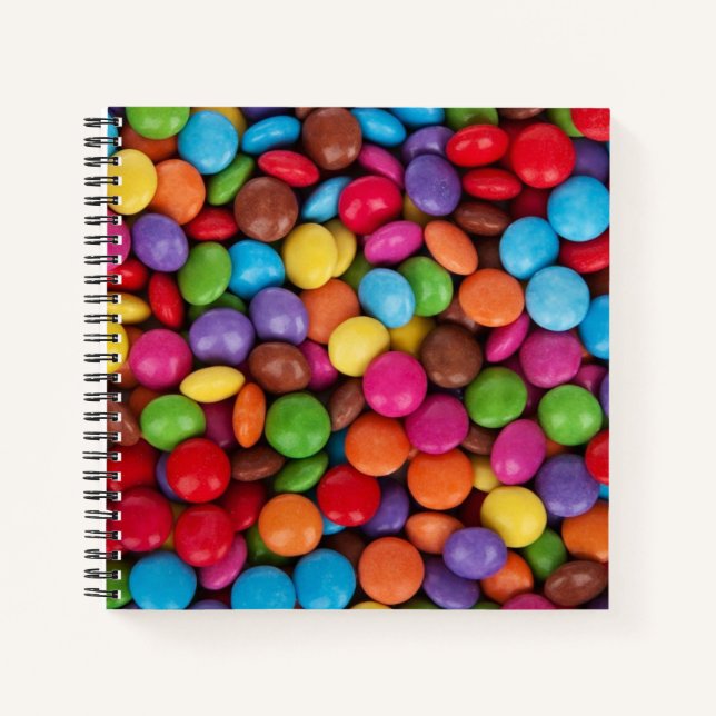 Colorful Button Candy Notebook (Front)