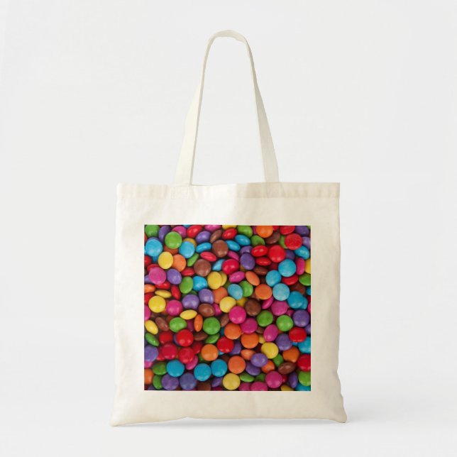 Colorful Button Candy Tote Bag (Front)
