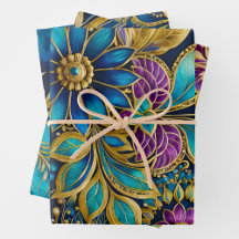 Colorful Byzantine Art Wrapping Paper Sheets
